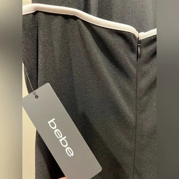 NWT bebe Halter Color Block Dress - Picture 6 of 9